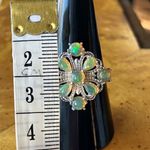 Natural Honey Opal Cocktail Ring Size 9 Silver Photo 6