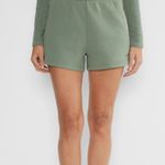 TNA Aritzia Cozy Sweatshorts Green xs Photo 0