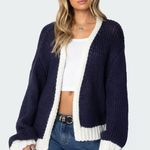 Edikted contrast chunky knit cardigan Photo 0