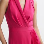 Reiss  • Claire • Midi Dress • Pleated Fitted • Pink • USA 2 • $395 Photo 2