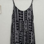 Poetry  Viscose Tiered Mini Dress Boho Beach Black White Photo 1