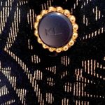 Karl Lagerfeld printed black and gold velvet jacket and skirt suit. Size 6. EUC. Photo 9