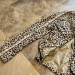 Caslon Leopard Print Button Down Lightweight Casual Utility Jacket M Tan Black Photo 7