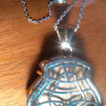 Swarovski Smoked Topaz Crystal Shield Sterling Silver Pendant Necklace Photo 7