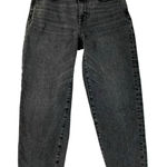 Madewell  Baggy Tapered Jeans Rigid Cotton Skater Washed Black size 25 Petite Photo 0