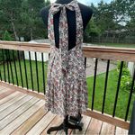 Natural Life New Sz Small High Neck Tiered Mini Dress Floral Print Tie Back Photo 2