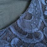 Ali Ra Navy Blue Lace Overlay Silk Sleeveless Dress in Womens Size 8 Photo 6