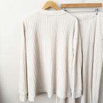 GAP BODY | Cozy Rib PJ Cardigan Top + Pants Bottoms Lounge Wide Ribbed | XL Photo 4