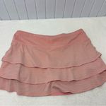 Athleta  Swagger Tiered Skort Med Neon Orange Striped Dot Pickleball Tennis Skirt Photo 7