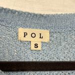 POL Oversized Lightweight Knit Sweater Blue Green Floral Boho Top Size Small Photo 2