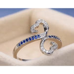 Boutique NEW HEART HALO RING, WHITE GOLD PLATED 925 SILVER, LOVE RING, CUTE RING, SIZE 6 Photo 3