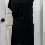Lush Clothing Lush Black Draped One Shoulder Dress Size Small Asymmetrical Photo 0