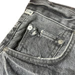 Citizens of Humanity  COH Elle Hi-Rise Cut Off Button Fly Washed Black Shorts 25 Photo 5