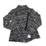 Halogen NEW $89 Womens XS Zip Up jacket Black Ivory Tweed Asymmetrical Photo 0