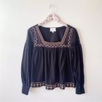 Bohme BÖHME Black Embroidered Lenah Blouse! Boho Size S Photo 2