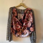 Free People Floral Pattern Flowy Top Photo 0