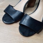 Vince Camuto  Black Leather Open Toe Ankle Strap Block‎ Heel Sandals Size 7.5 Photo 5