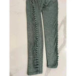 Aerie Leggings Women's Large Green Ruched Mesh Pull On Stretch Chill Play Move Photo 1