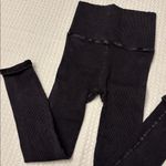 Free People NEW!  Movement HAPPINESS RUNS Ribbed BLACK High Waist Leggings XS/S Photo 0