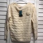Military Hippie  Cream Sweater Photo 1
