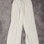 ZARA Textured Pants Cream Photo 1