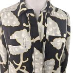 Diane Von Furstenberg  Black Taya Silk Long Sleeve Dress Size 4 Photo 5