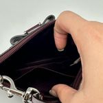 Coach Burgundy Patent Leather Wristlet – Bow Detail, Small Shoulder Bag Photo 4