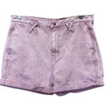 BDG Women’s Size 29 Pink Shorts Acid Wash Pastel High Rise Denim 2” Cuffed Hem Photo 6