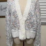 Arizona Jeans Arizona Jean Co. woman size large button up sweater fuzzy Photo 0