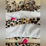 Victoria's Secret Victoria Secret brown/white/black animal print strapless bikini with fringe; L Photo 3