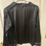 House of Harlow  1960 Black Silky Satin Pajama Set Photo 2