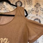 Charlie Paige  Pale Pink Strong‎ Is The New Pretty Cold Shoulder Tee Size L/XL Photo 3