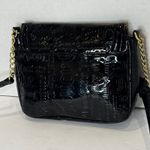 Juicy Couture Black Patent Embellished Flap Crossbody Shoulder Bag Gold Hardware Photo 3