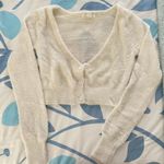 Garage Cropped Fuzzy Cardigan Sweater Photo 2