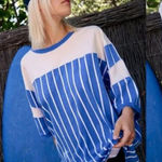 Free People Movement Lineback Logo Tee Size Medium Blue Photo 0