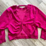 Anthropologie Pilcro Ryanne Open Back Sweatshirt Women's Blouse Top Shirt M Pink Photo 0