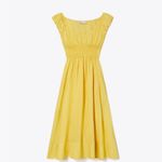 Tory Burch Yellow Silk Blend Midi Dress Photo 3