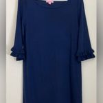 Lilly Pulitzer  Helena Sweater Dress Navy Blue Size Large Merino Wool EUC Photo 1