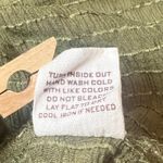 Blu Pepper  Olive Green Button Front Peplum Top Women's L Photo 7