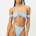 frankie's bikinis 💕💕 Jagger Thong Bikini Bottom Springtime Print ~ Large L NWT Photo 0