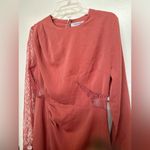 One One Six Lace Sleeve/ Cut Outs Dress Dusty Rose NWT Size Large Lined DL Photo 8
