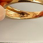 925 Gold Plated real SAPPHIRE 2 Diamonds Ring​ Purple Size 10 Photo 5