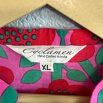 Cyclamen Berry Blush Floral Cotton Midi Dress Size XL EUC Pink Photo 6