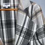 Ci Sono  Women's Plaid Blazer - Black, Gray, and Tan - Large Photo 3