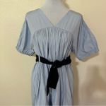 3.1 Phillip Lim Blue Poplin Cotton Midi Flare Dress 4 FLAWED Photo 1