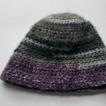 American Eagle Outfitters Gray and Purple Knit Hat Photo 0
