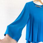 Eileen Fisher Long Sleeve Shirt in Royal Blue Photo 3
