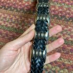 VTG BLACK BRAIDED LEATHER WESTERN BELT Photo 5