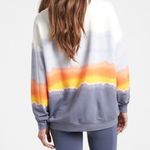 Athleta Balance Printed Sunshine Sunset Pullover Crew Neck Sweatshirt Size Small Tie dye Excellent condition Worn twice Long Sleeve Photo 3