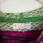 Odd Molly Hooded Cardigan sweater Womens Size 2 Snap Kantha Floral Knit Boho Photo 5